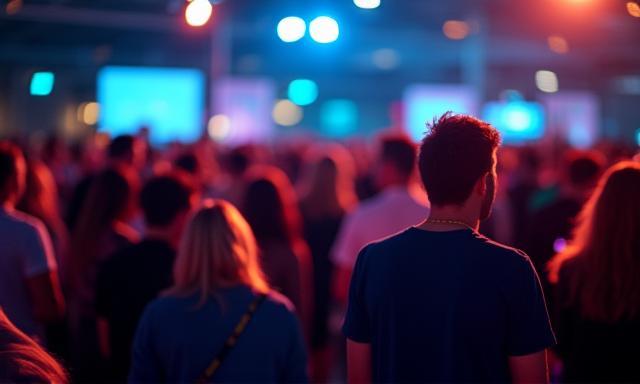Energetic photograph from a Brighton tech conference