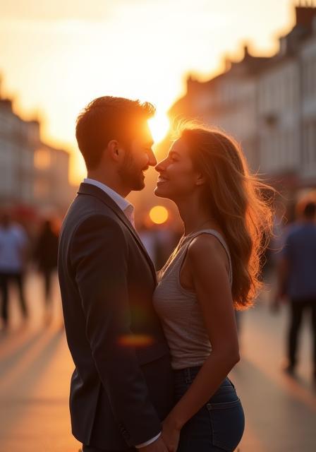 Outdoor portrait of a couple in Brighton city centre