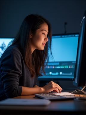 Ollie Tran retouching a photo